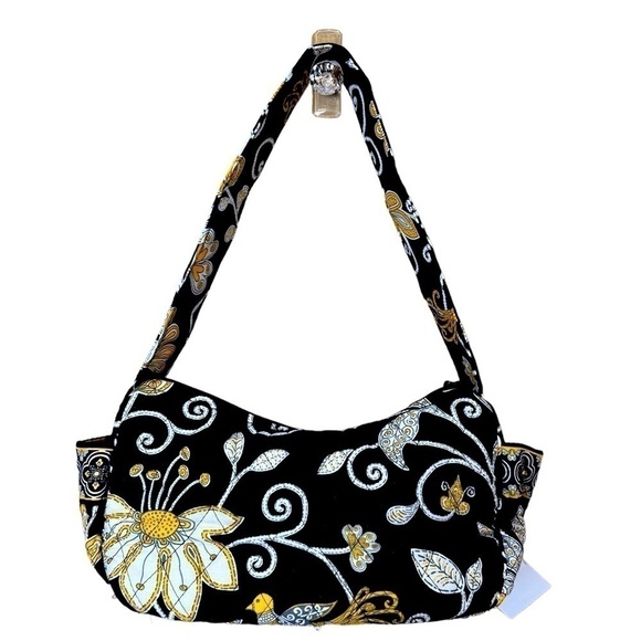 Vera Bradley Maggie Handbag Yellow Bird Black/Yellow/White NWT - Picture 2 of 6